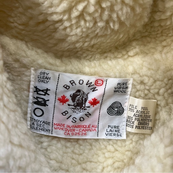 brown bison vintage wool new ! - Picture 3 of 7